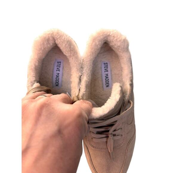 NWOB Steve Madden Shereen Women's Fashion Sneakers Chestnut Suede Size 7.5 - Picture 8 of 11